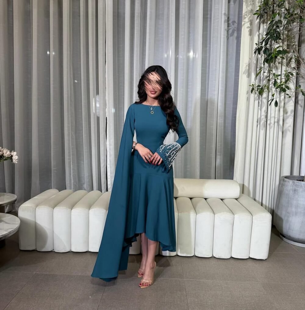 ⁦فستان كم تطريز يدوي شك⁩ - الصورة ⁦2⁩