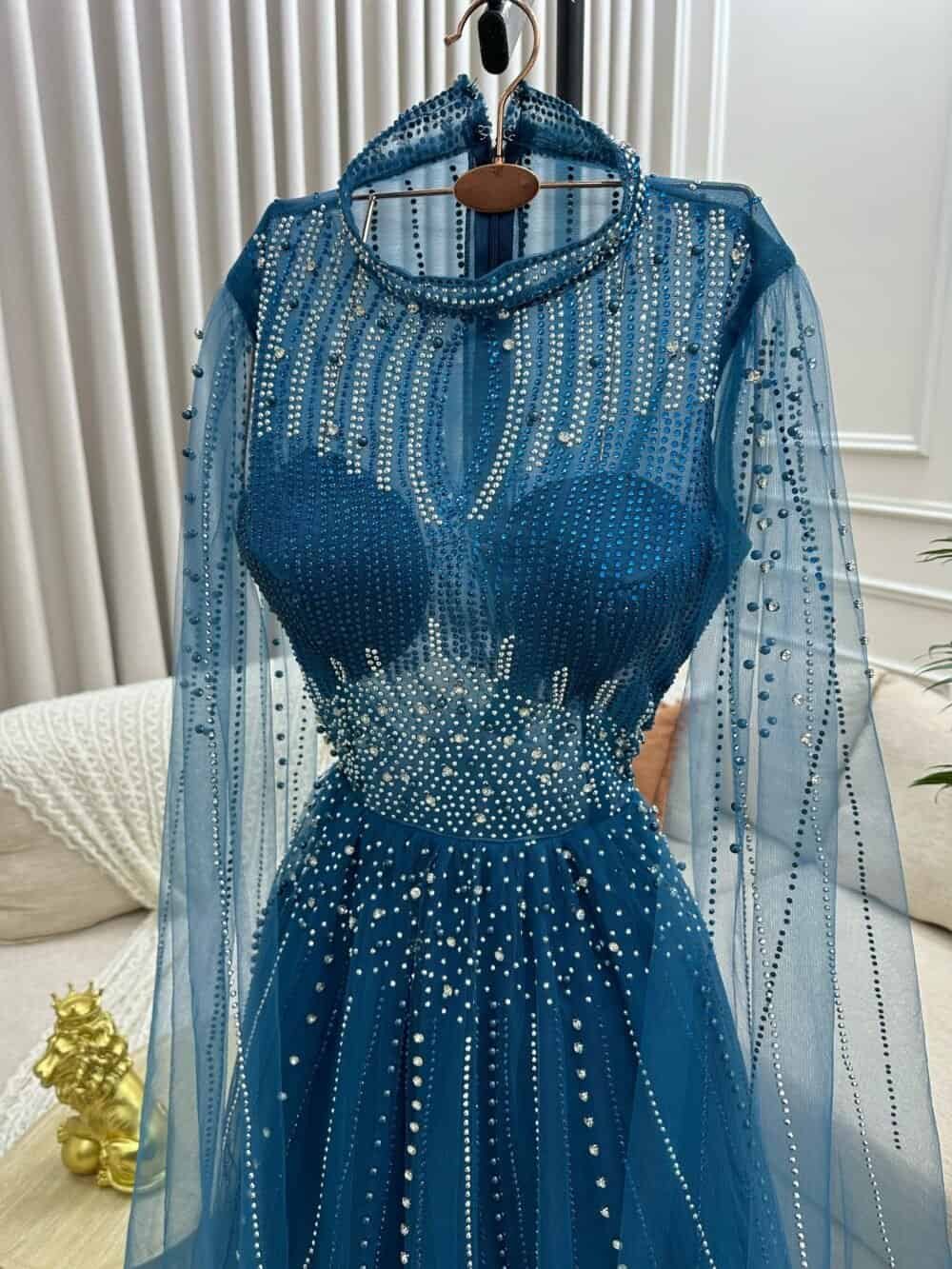 ⁦فستان سهرة أزرق ملكي⁩ - الصورة ⁦5⁩