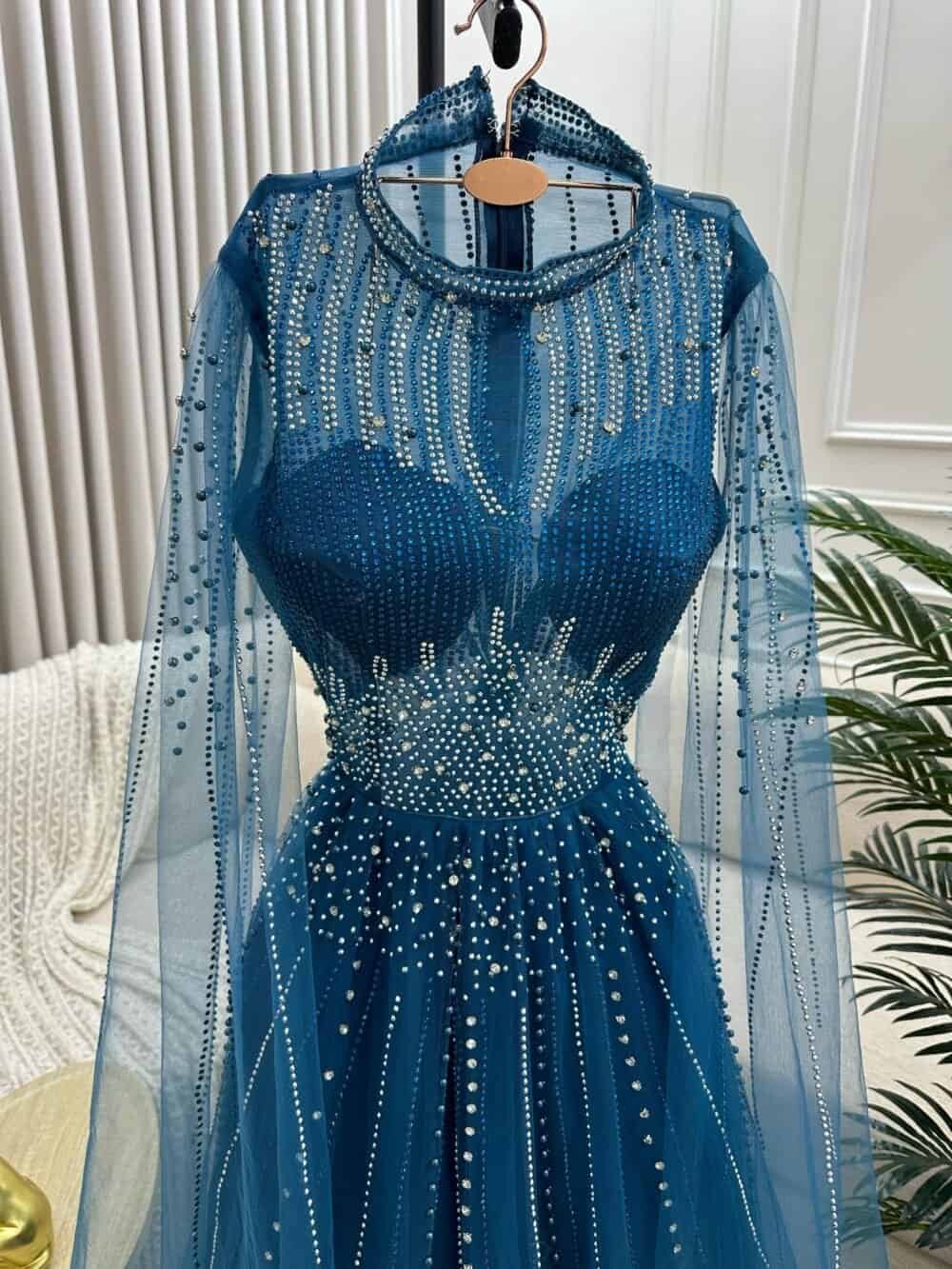 ⁦فستان سهرة أزرق ملكي⁩ - الصورة ⁦4⁩